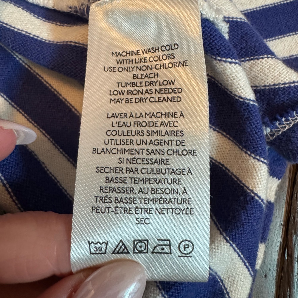 We The Free Blue and White Striped Smocked Halter Top Size M - Picture 7 of 15